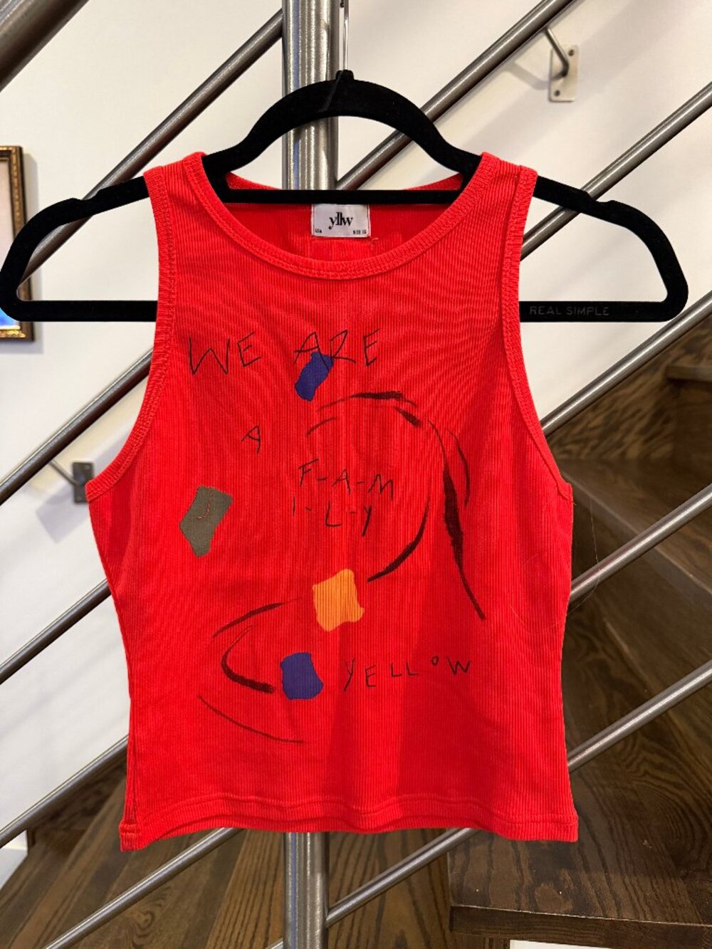 Yellow the Label, Red Tank Top, Size XS